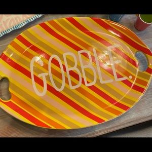 Coton Colors gobble Turkey plate